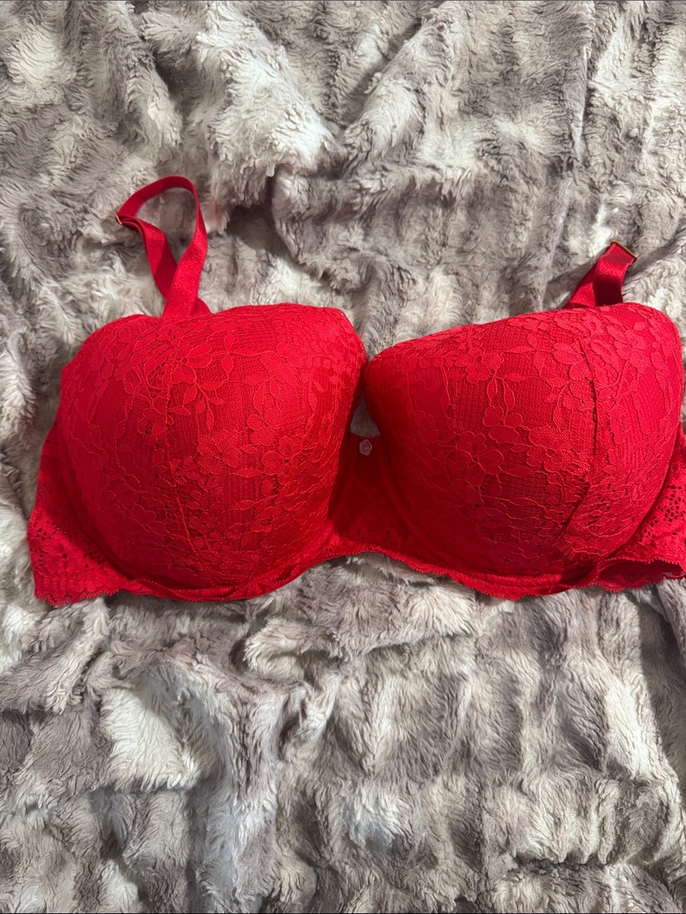 Victoria's Secret Red Lace Demi Bra
